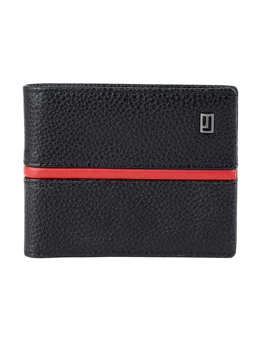 Zavin Edge Black & Red Leather Wallet